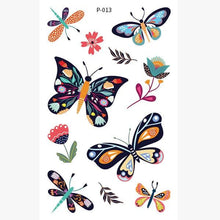 Load image into Gallery viewer, 1 Pc Butterfly 3D Temporary Tattoo 52 Style Waterproof Butterfly Tattoos Stickers Temporary Colorful Design For Womens