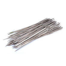 将图片加载到图库查看器,10-20Pcs Stainless Steel Barbecue Skewer Reusable BBQ Skewers Kebab Iron Stick For Outdoor Camping Picnic Tools Cooking Tools Stainless Steel Barbecue Skewers Durable and Reusable Metal Skewers