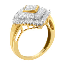 将图片加载到图库查看器,10K Yellow Gold Diamond Ballerina Ring (1 Cttw, I-J Color, I1-I2 Clarity) - Size 7