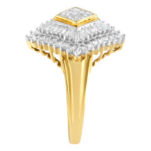 将图片加载到图库查看器,10K Yellow Gold Diamond Ballerina Ring (1 Cttw, I-J Color, I1-I2 Clarity) - Size 7
