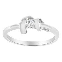 Load image into Gallery viewer, 10K White Gold Diamond Promise Ring (1/10 Cttw, H-I Color, SI2-I1 Clarity) - Size 6