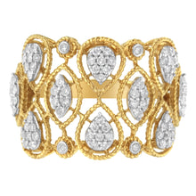 Load image into Gallery viewer, 14K Yellow Gold Diamond Art Deco Ring (1/2 Cttw, H-I Color, I1 Clarity) - Size 7