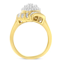 Load image into Gallery viewer, 10K Yellow Gold Plated .925 Sterling Silver Diamond Cocktail Ring (3/4 Cttw, I-J Color, I2-I3 Clarity) - Size 6