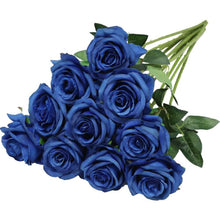 Load image into Gallery viewer, 10-Pack: Nubry Artificial Silk Rose Flower Bouquet