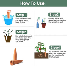 Load image into Gallery viewer, 10-Pack: Spikes Teracotta Plant Watering Device