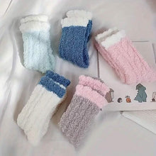 Load image into Gallery viewer, 10-Pairs: Coral Fleece Crew Socks