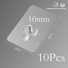 将图片加载到图库查看器,10 Pcs Punch-Free Non-Marking Strong Adhesive Screw Stickers Wall Picture Hook Invisible Traceless Hardware Drywall Hooks Towel Hook Self Adhesive Key Holder Wall Hook Clothes Coat Robe Hooks Cabinet Closet Door Hanger