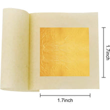 Load image into Gallery viewer, 10-Piece: 4.33cm Edible Gold Leaf Sheets