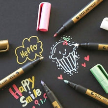 Load image into Gallery viewer, 10-Piece: Metallic Paint Marker Pen Permanent