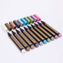 Load image into Gallery viewer, 10-Piece: Metallic Paint Marker Pen Permanent