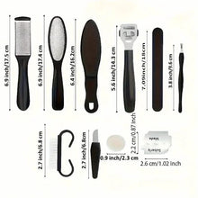 Load image into Gallery viewer, 10-Piece Set: Stainless Steel Foot Care Kit - Portable Pedicure & Manicure Set