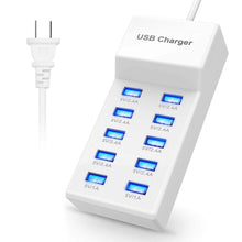 Load image into Gallery viewer, 10-Ports 50W USB Wall Fast Charging Power Adapter