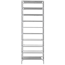 Load image into Gallery viewer, 10-Tier Shoe Rack Shelves 27 Pairs Shoes Organizer