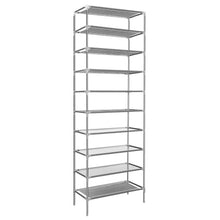 Load image into Gallery viewer, 10-Tier Shoe Rack Shelves 27 Pairs Shoes Organizer