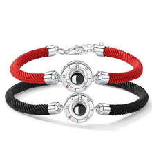 Load image into Gallery viewer, 100 Languages I Love You Couple Bracelets Braided Rope Bracelet Bangle Bracelet Languages Couple Bracelets For Boyfriend And Girlfriend Matching Love Bracelets For Couples I love You Gifts For Him And Her