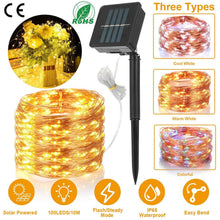 将图片加载到图库查看器,100 LEDs Solar String Lights
