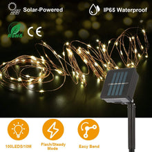 将图片加载到图库查看器,100 LEDs Solar String Lights