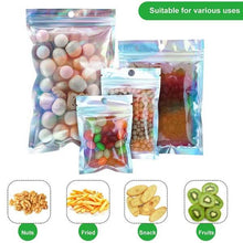 Load image into Gallery viewer, 100-Pack: Resealable Holographic Foil Bags