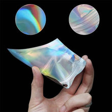 Load image into Gallery viewer, 100-Pack: Resealable Holographic Foil Bags