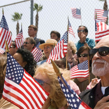 将图片加载到图库查看器,100-Pack: USA 4x6 in Wooden Stick Flag
