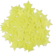 Load image into Gallery viewer, 100-Pieces: Colorful Luminous Stars Plastic Wall Sticker