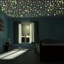 Load image into Gallery viewer, 100-Pieces: Luminous Glow in the Dark Star Wall Stickers