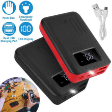 Load image into Gallery viewer, 10000 mAh Portable Powerbank Dual USB Charger Port with LCD Display