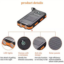 Load image into Gallery viewer, 10000mAh Solar Power Bank with Flashlight
