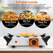 Load image into Gallery viewer, 1000W Electric Burner Portable Coil Heating Hot Plate Stove Countertop