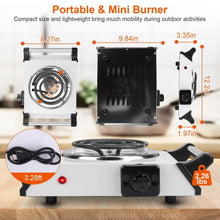 Load image into Gallery viewer, 1000W Electric Burner Portable Coil Heating Hot Plate Stove Countertop