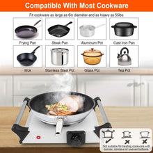 Load image into Gallery viewer, 1000W Electric Burner Portable Coil Heating Hot Plate Stove Countertop