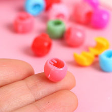 Load image into Gallery viewer, 100Pcs Cute Candy Colors Plastic Hairpins Mini Hair Claw Clips Hair Braids Maker Beads Headwear Gorgeous Hair Accessories For Women