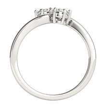 将图片加载到图库查看器,Solitaire Two Stone Diamond Ring in 14k White Gold (1/2 cttw)