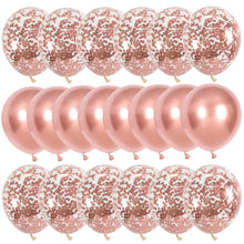 Load image into Gallery viewer, 10/20 Star Metallic Confetti Latex Transparent 12inch Balloons For Baby Shower Birthday Party Wedding Decoration