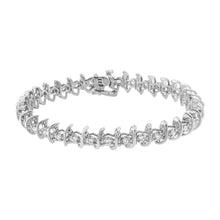 将图片加载到图库查看器,.925 Sterling Silver 1 cttw Prong-Set Diamond Link Bracelet (I-J, I1-I2) - 7.25"