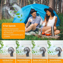 Load image into Gallery viewer, 10400 mAh Portable Camping Fan