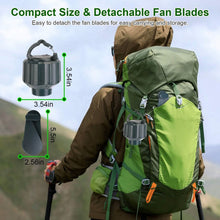 Load image into Gallery viewer, 10400mAh USB Battery Powered Hanging Tent Lantern Fan Power Bank