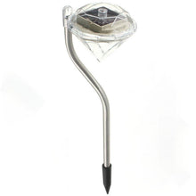 Load image into Gallery viewer, 4 Solar Garden Diamond LED Lamps In White Warm White And Multicolor Stainless Steel Lamps For Garden Pathway Yard