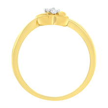 Load image into Gallery viewer, 14KT Yellow Gold 1/20 ctw. Dual Heart Diamond Ring (K-L, I1-I2) - Size 7