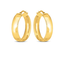 Load image into Gallery viewer, 14k Yellow Gold Wedding Band Hoops (6x25mm)