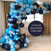 将图片加载到图库查看器,106pcs New Retro Blue Balloon Garland Arch Kit Confetti Balloons For Baby Shower Wedding Birthday Party Anniversary Ballon Decoration Shower Party