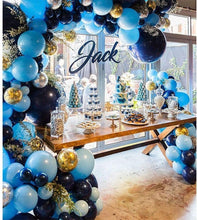 将图片加载到图库查看器,106pcs New Retro Blue Balloon Garland Arch Kit Confetti Balloons For Baby Shower Wedding Birthday Party Anniversary Ballon Decoration Shower Party