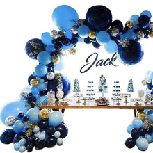 将图片加载到图库查看器,106pcs New Retro Blue Balloon Garland Arch Kit Confetti Balloons For Baby Shower Wedding Birthday Party Anniversary Ballon Decoration Shower Party