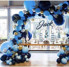 将图片加载到图库查看器,106pcs New Retro Blue Balloon Garland Arch Kit Confetti Balloons For Baby Shower Wedding Birthday Party Anniversary Ballon Decoration Shower Party