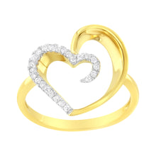 Load image into Gallery viewer, 14KT Yellow Gold 1/10 ctw. Diamond Heart Shape Ring (K-L, I1-I2) - Size 7