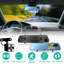 将图片加载到图库查看器,1080P Car DVR 4.3inches Dash Cam with 140° Angle Loop Recording