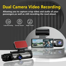 Load image into Gallery viewer, 1080P High-Definition Dual Camera Dash Cam for Cars 3.16 Inch IPS Screen GPS and Lane Departure Warning