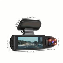 Load image into Gallery viewer, 1080P High-Definition Dual Camera Dash Cam for Cars 3.16 Inch IPS Screen GPS and Lane Departure Warning