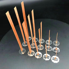 将图片加载到图库查看器,10pc 6-13cm Wooden Candles Wick With Sustainer Tab Candle Wick Core For DIY Candle Handmade Wooden Wick Soy Parffin Wax Wick DIY Candle Making