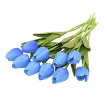 Load image into Gallery viewer, 10PCS PU Fake Tulips Real Touch beautiful and Eligant Flower Real Touch Bouquet For Wedding Decoration Flowers Home Garden Decor